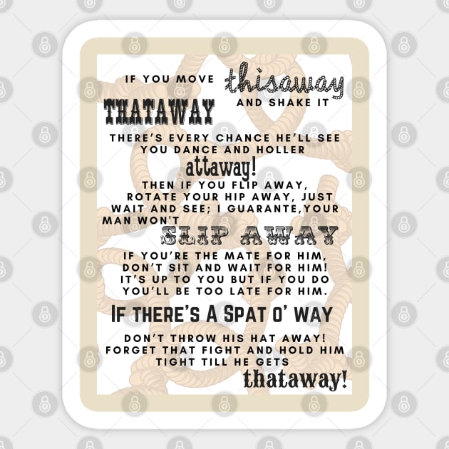 Thataway Sticker by SamanthaLee33